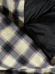 PAVTROS Men's Hooded Plaid Print Winter Coat,Baggy,Puffer Jacket, Casual Street Style - Apricot - View 7