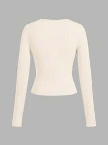 Tseoso 3 件 95% 纯棉女式宽领紧身长袖长款 T 恤套装，适合春秋冬季，休闲，舒适别致，修身百搭，复古，温柔女孩，适合日常穿着，室内外，返校，秋季女装，百搭，礼物 - 彩色 - 查看 7