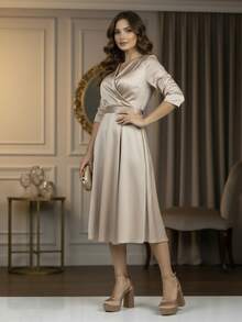 Zapatos de salón para mujer, recubierto negro o rose gold, tacón alto - Oro rosa - Ver 3