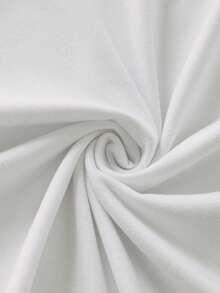 SHEIN LUNE Camiseta de manga corta informal con estampado de letras, versátil para el verano, talla grande