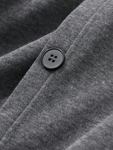 DAZY 两件套简约冬季抓绒针织长袖上衣和裤子舒适睡衣套装 - 灰色 - 查看 7