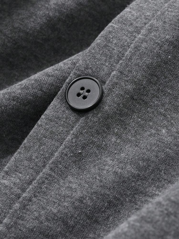 2pcs Minimalist Winter Fleece Knit Fabric Long Sleeve Top And Pants Cozy Pajama Set