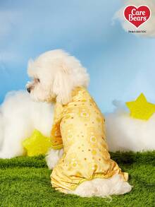 Care Bears X PETSIN 1 件 Funshine 熊卡通可爱图案印花宠物猫狗通用四脚衣服弹性舒适狗狗连体衣 - 黃色 - 查看 4