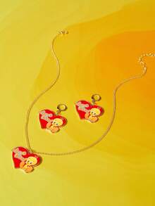 LOONEY TUNES X SHEIN Women Chain Necklaces - Gold - View 2