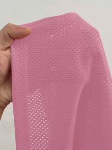 SXStreetHx Camiseta de manga corta con estampado de letras de color contrastante para mujer, primavera/verano - Rosa Pálido - Ver 7