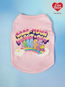 Care Bears X PETSIN 1 Áo ba lỗ họa tiết hoạt hình hình chú gấu nhỏ, mây, sao màu hồng ngọt ngào, dễ thương, co giãn thoải mái cho thú cưng, mèo và chó - Nhiều màu - Xem 2