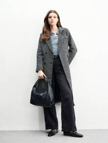 CUCCOO BIZCHIC 女式方头平底黑色金属扣一脚蹬乐福鞋，轻便舒适，适合通勤 - 黑色 - 查看 10