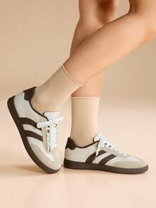 CUCCOO EASI 2024 Nuevos tenis casuales versátiles de primavera para mujer, zapatos planos blancos - Multicolor - Ver 9