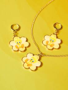 LOONEY TUNES X SHEIN Juegos de collares para mujer - Dorado - Ver 3