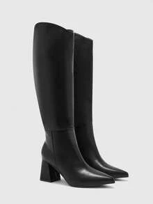 CUCCOO BIZCHIC Women's Classic Knee-High Black Boots - Black - View 6