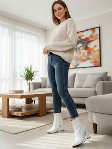 Women Ankle Boots & Booties - White - View 3