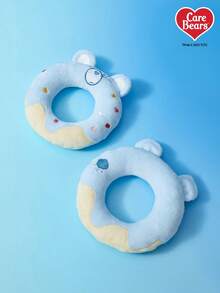 Care Bears X PETSIN 蓝色心形小熊甜甜圈造型狗狗发声玩具，内置BB弹，可用于互动玩耍、磨牙和清洁牙齿。