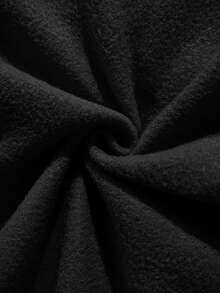 SHEIN 女士休闲连帽卫衣，时尚秋冬服饰，复古美式学院风，适合2026年新年 - 黑色 - 查看 4