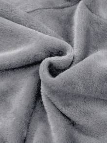 2 件套小男孩可爱熊图案羊毛长袖上衣和裤子睡衣套装，深灰色 - 淺灰色 - 查看 6