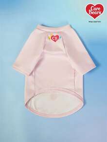 Care Bears X PETSIN 1 件小熊汉堡卡通图案印花粉色可爱舒适弹力宠物猫狗通用袖T恤 - 淺粉色 - 查看 10