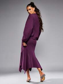 NYA SZN Skirt Bottom High Rise Fitted Bodycon Loose Pocket Detail Fairycore Old Money Modest Church Business Casual Everyday Office Teacher Fall Winter Suitable For Commuting Thanksgiving Christmas NYE New Years Eve Outfits For Women