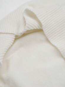 Manfinity Homme Top de punto casual de cuello redondo y manga corta a rayas para hombre - Blanco - Ver 7