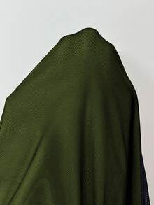 Rafferiza 优雅修身鱼尾下摆 V 领腰部褶皱针织网眼玫瑰红色衬里长款连衣裙，适合女士，秋冬 - 軍綠色 - 查看 7