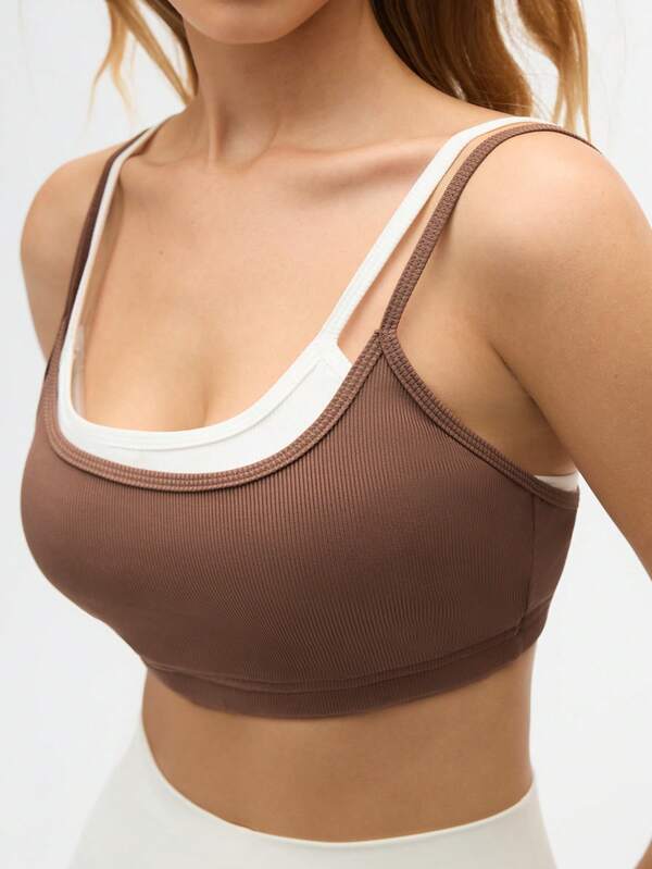 Eassivo Eassivo Women's Ribbed Seamless Sports Bra