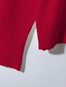 Franclia 2件套女士高端优雅针织毛衣，白色，秋冬 - 紅色 - 查看 4