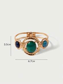 Glisma 女士手镯，西式珠宝，复古风格，宝石，服饰，适合妈妈/女士/女孩/母亲，高档，性感/优雅，夏季/海滩/舞会，多层/宝石/串珠/水晶，魅力/粗犷 - 金黃色 - 查看 7