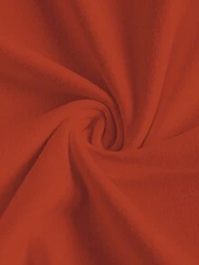 SHEIN Essnce Camiseta de manga larga y sin mangas con estampado de jinete ecuestre casual para mujer, adecuada para la primavera - Naranja Quemada - Ver 4