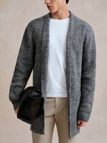 Manfinity CityGents Men's Casual Long Sleeve Cardigan, Versatile For Autumn