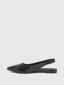 CUCCOO BIZCHIC 女士时尚黑色尖头平底鞋，简约通勤百搭乐福鞋 - 黑色 - 查看 8