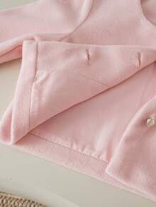 Genkimix Kids 2pcs/Set Young Girl' Elegant Sleeveless Dress & Long Sleeve Jacket, Fashion Versatile Princess Outfit, Autumn/Winter Girls Sweater Sets Girls Knit Set Autumn And Winter Dress Pink 2 Piece Dress Young Girls Dress Mommy And Me Matching Big Sister - Pink - View 6