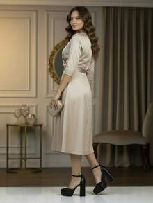 Zapatos de salón para mujer, recubierto negro o rose gold, tacón alto - Negro - Ver 4