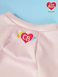 Care Bears X PETSIN 1 件小熊汉堡卡通图案印花粉色可爱舒适弹力宠物猫狗通用袖T恤 - 淺粉色 - 查看 9