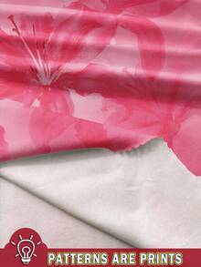 Aloruh 女士休闲全花卉印花 V 领长裙，适合夏季 - 粉色 - 查看 3