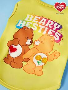 Care Bears X PETSIN 1件彩色爱心熊宠物背心亲肤透气宠物服装