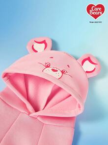Care Bears X PETSIN 1件歡呼熊印花粉色可愛立體耳連帽衛衣，適用於貓狗，毛絨保暖舒適，適合室內舒適休息或寒冷戶外散步 - 粉色 - 查看 8