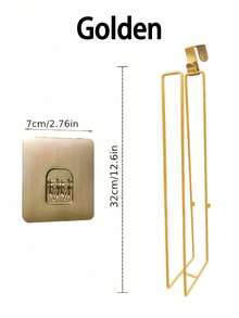 1 件免钻卫生纸架，浴室熨斗卫生纸卷架粘在门上，厨房纸巾架 - 銀色 - 查看 10