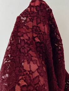 Calvaya Plus Size New Arrival High-End Sweet & Spicy Hollow-Out Lace Blouse