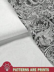 Manfinity Homme 男士佩斯利印花单排扣长袖衬衫，舒适秋冬款式，适合冬季、圣诞节等各种场合，也是外出穿着的理想选择。 - 彩色 - 查看 5