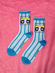 THE POWERPUFF GIRLS X SHEIN Women Crew Socks - Multicolor - View 1