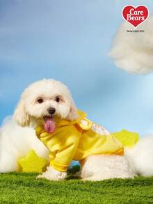 Care Bears X PETSIN 1 件 Funshine 熊印花黄色可爱立体耳朵连帽运动衫，适用于宠物、猫和狗通用毛绒温暖舒适的狗狗运动衫 - 黃色 - 查看 10