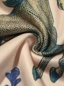 ROMWE MEN Street Life Knight On Horse Graphic Zip-Up Hooded Sweatshirt Sweatshirt - Multicolor - View 4