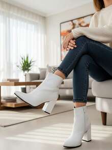 Women Ankle Boots & Booties - White - View 1