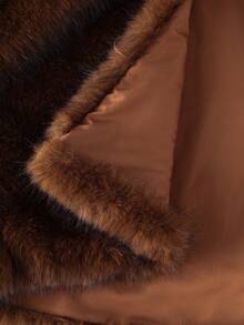 SHEIN Veneréa Nueva chaqueta sin mangas de piel sintética de frente abierto, elegante y casual para mujer, para otoño/invierno