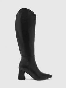 CUCCOO BIZCHIC Women's Classic Knee-High Black Boots - Black - View 2