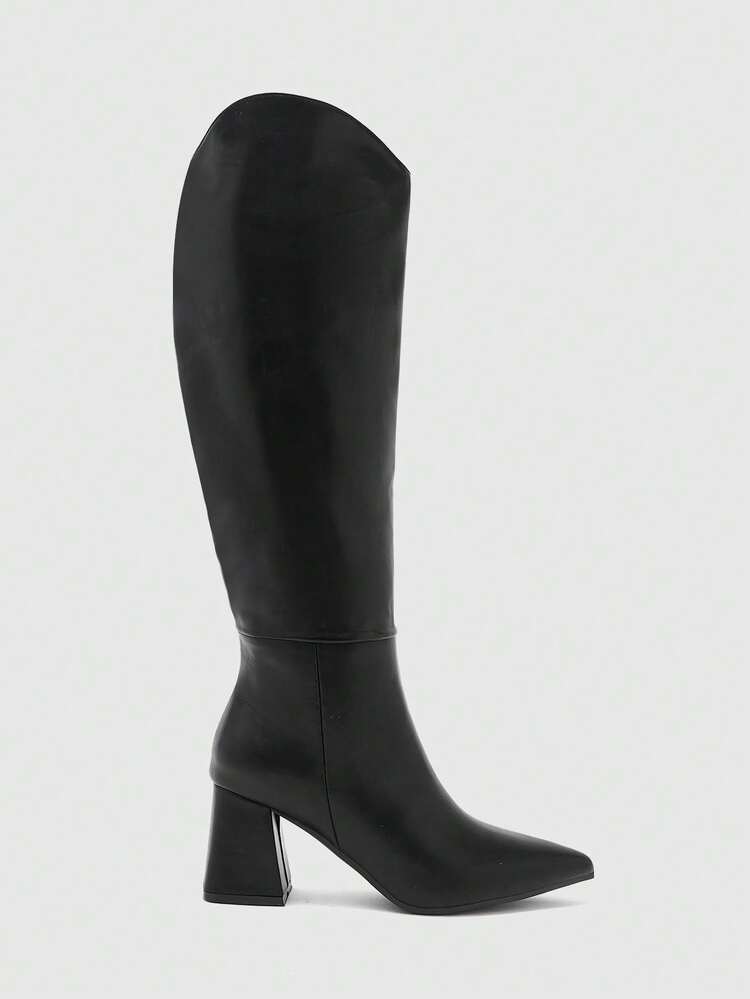 CUCCOO BIZCHIC Women's Classic Knee-High Black Boots