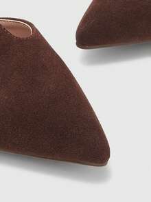 CUCCOO BIZCHIC Women's Pointed Toe Buckle Design Fashion Daily Wear Chunky Heel Pumps