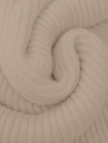 Franclia Bộ 2 áo len dệt kim trơn màu thường ngày cho nữ - Áo khoác cardigan cài nút cổ bẻ và quần dệt kim có túi nơ phía trước - Màu Khaki - Xem 7