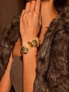 Glisma Women Chain Bracelets,Western Jewelry,Old Money,Gemstone,Outfits,Fall/Autumn/Winter,For Mom/Women/Girl/Mother,Premium - Yellow Gold - View 5