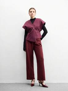 CUCCOO BIZCHIC Sepatu hak tinggi runcing warna burgundy untuk wanita, sepatu stiletto seksi dengan tali belakang untuk bepergian, bekerja, pesta, dan acara musim semi. - Burgundy - View 10