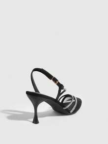 CUCCOO SZL Fashionable & Elegant Black Mesh Breathable Women's High Heels, Comfortable & Versatile Party/Event Pumps