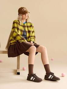 CUCCOO EASI 2024 New Spring Women Retro Versatile Casual Sneakers, Flat White Shoes For Christmas - Brown - View 10